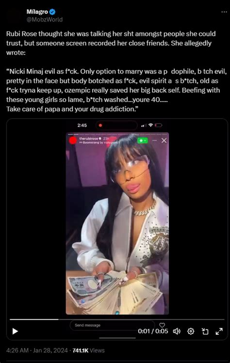 nicki minaj leaks|Rubi Rose, close friends was leaked and she was talking about。